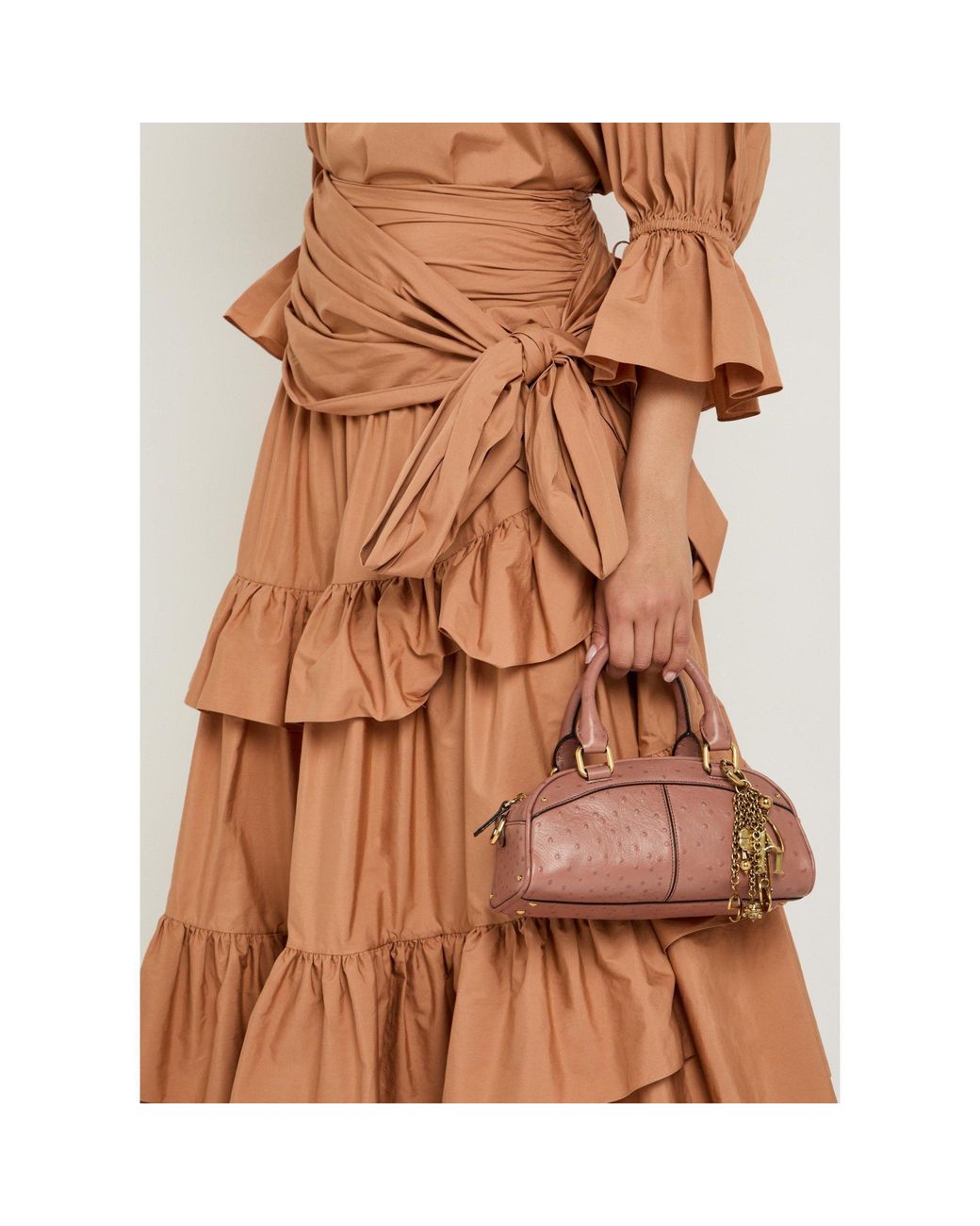 Chloé Brown Slim-Fit Midi Skirt