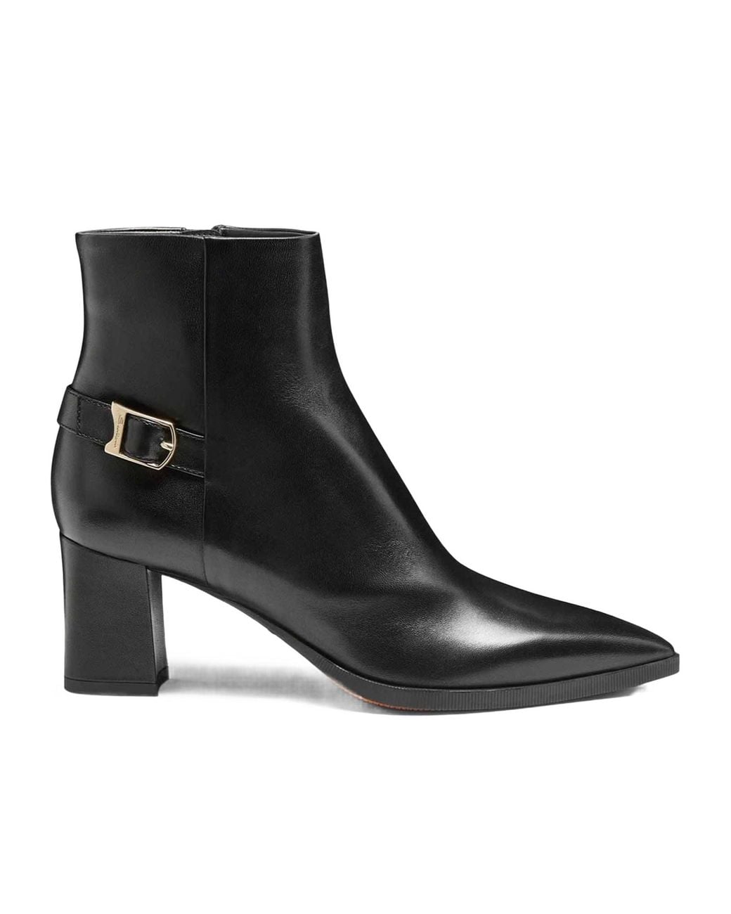 Santoni Black Elly 65 Buckled Ankle Boots