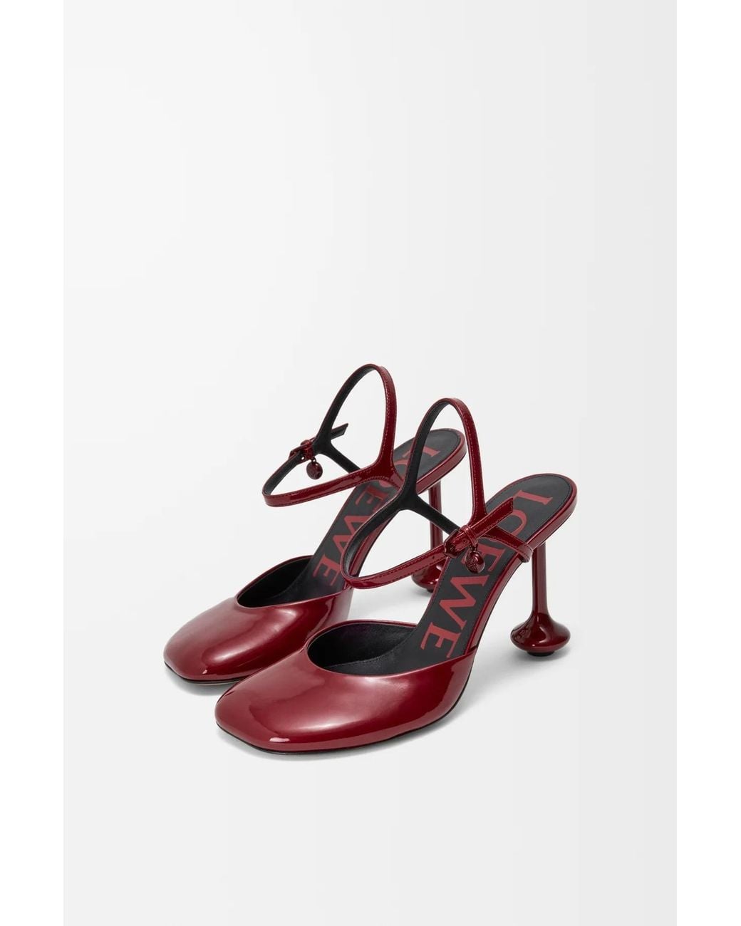Loewe Red Toy Ankle Strap Pump