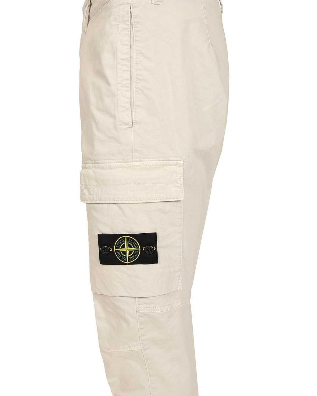 Stone Island Natural Slim Cargo Pants for men