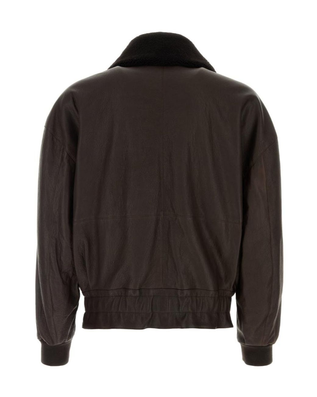 Giorgio Armani Black Leather Blouson Jacket for men