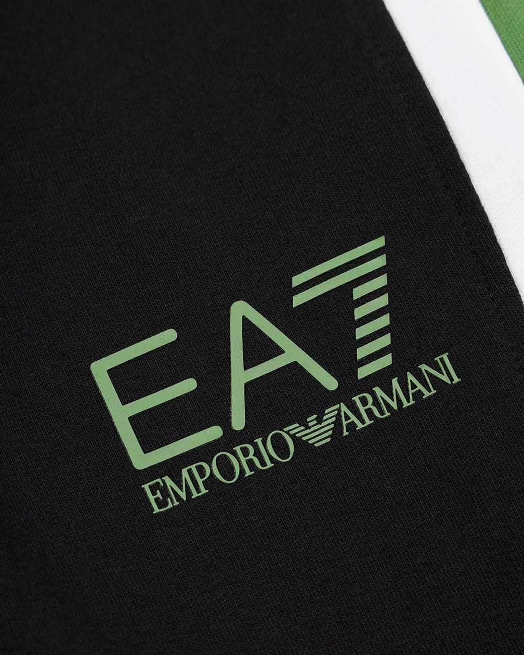 EA7 Black Logo Side Striped Sweatpants for men