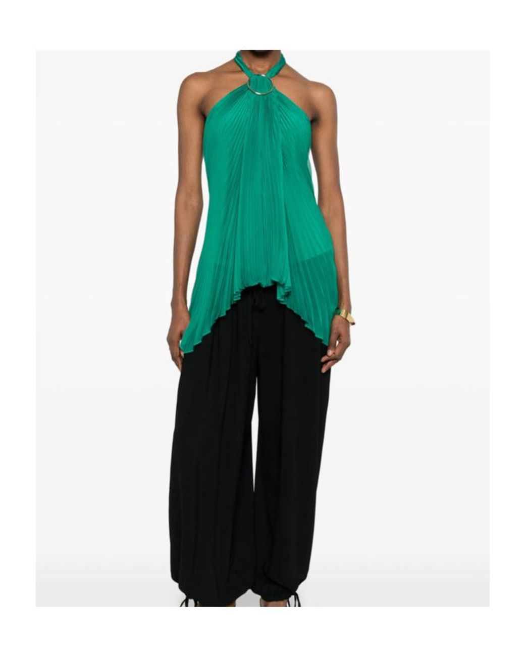 Max Mara Green Pianoforte Mxevalzer Halterneck Top