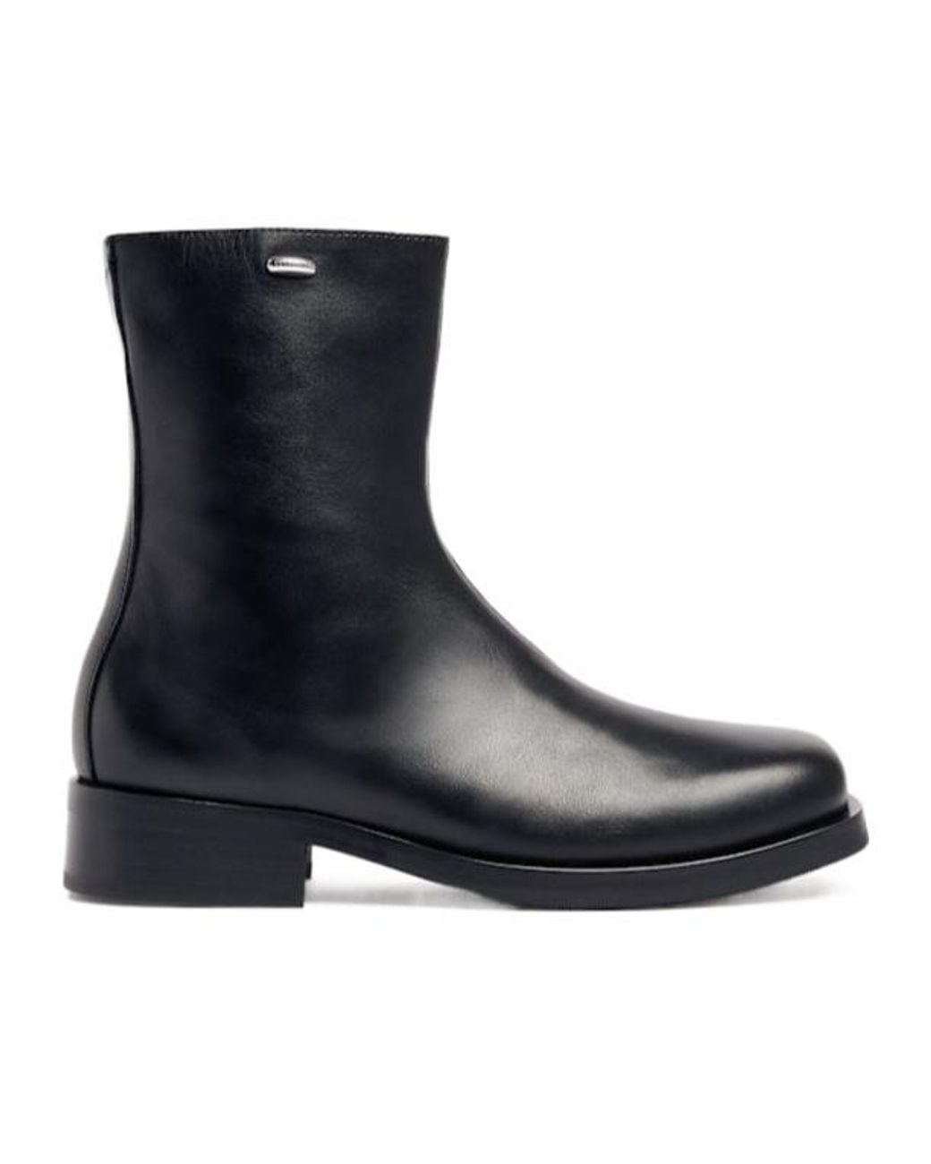 Our Legacy Black Midheel Roundtoe Ankle Boots for men
