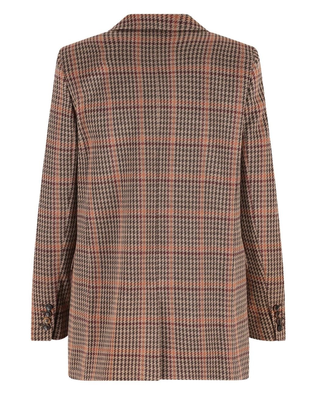 Max Mara Brown Guelfo Checked Blazer