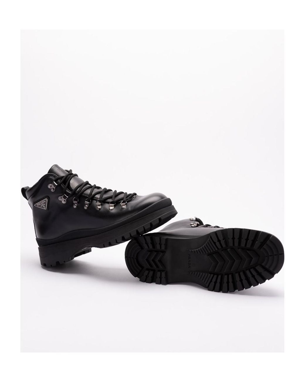 Prada Black Logo Boots for men