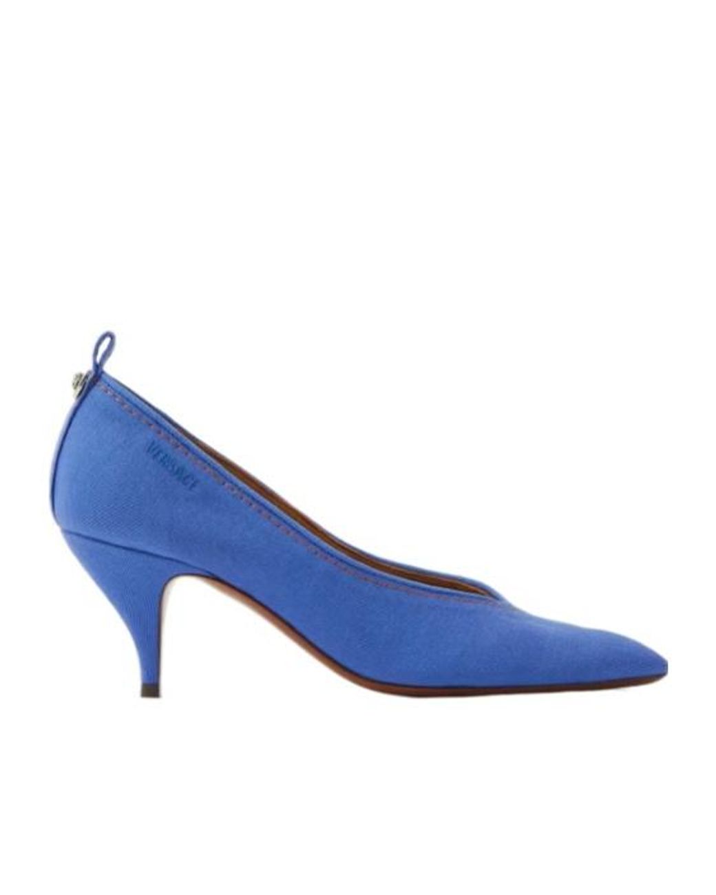 Versace Blue Tina Denim Pointed Pumps