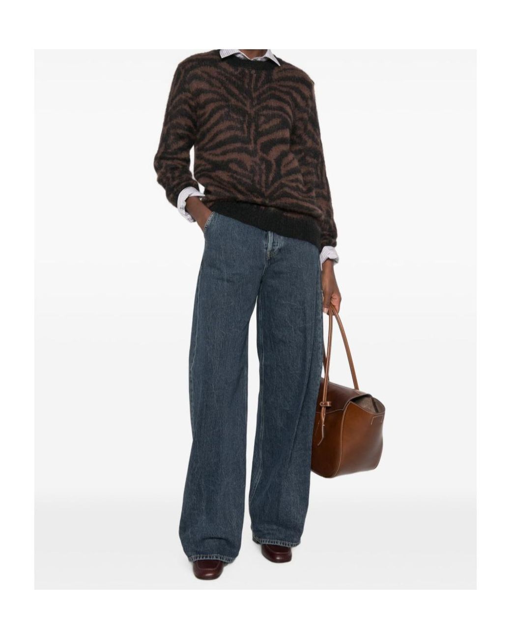 Dondup Blue Alek Wide-Leg Jeans