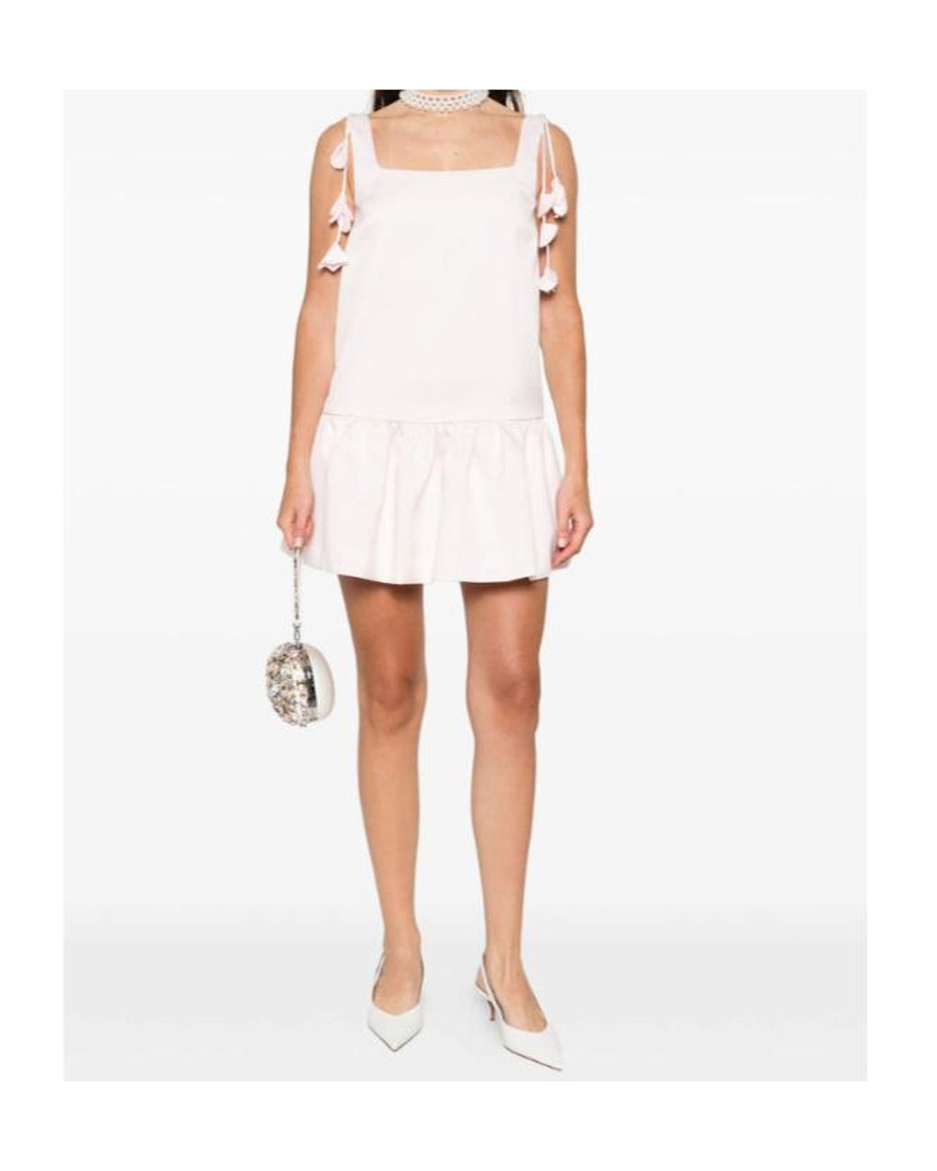 Self-Portrait Pink Taffeta Mini Dress