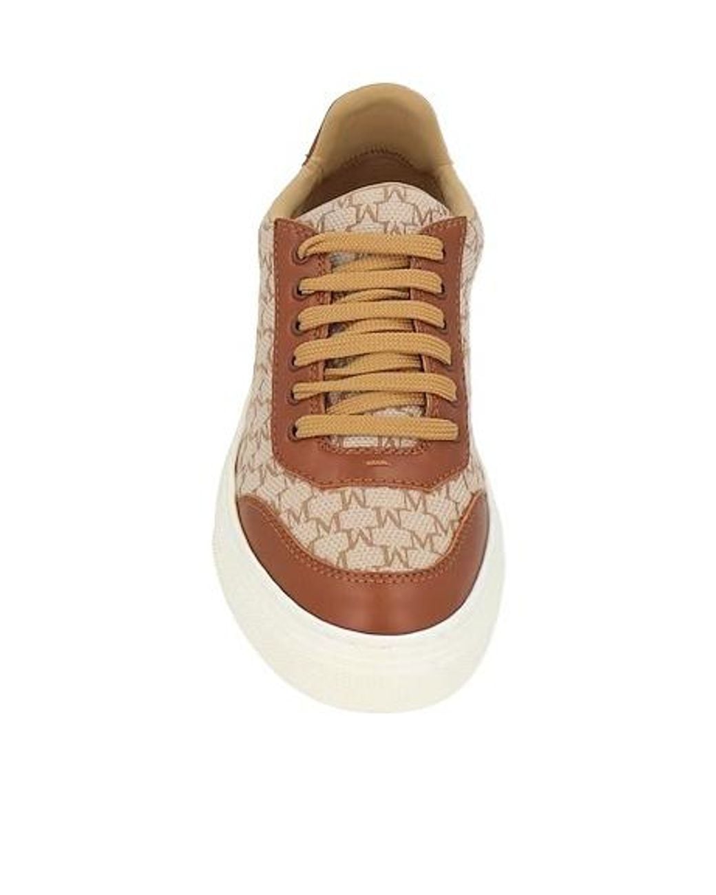 Max Mara Brown Logo-Print Trainers