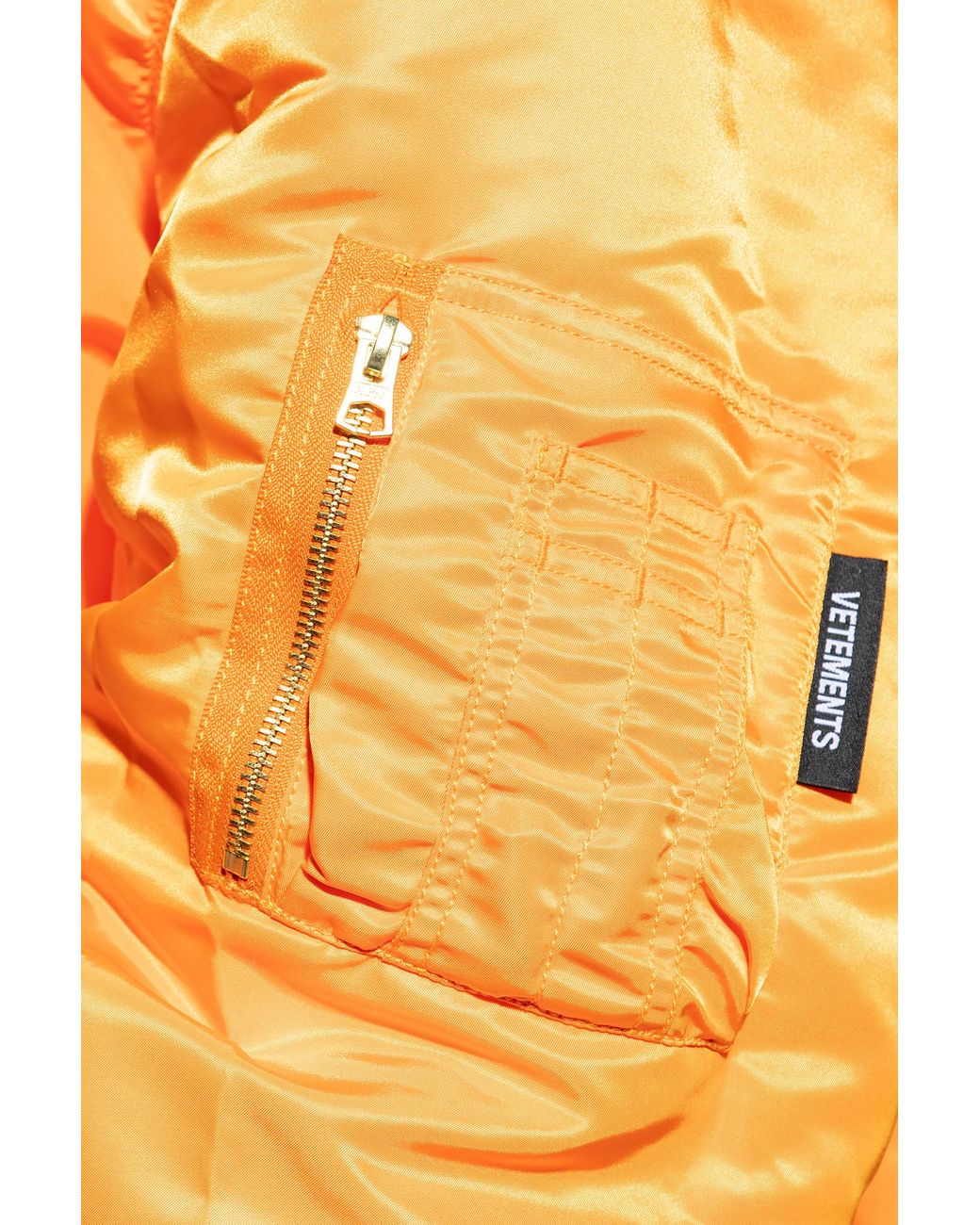 Vetements Natural Logo-Zip Bomber Jacket for men