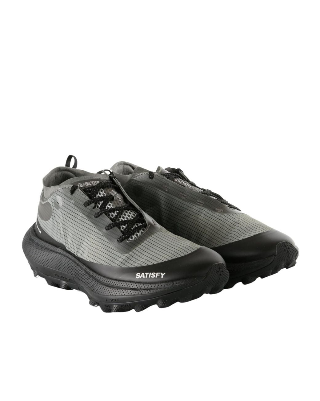 Satisfy Gray Round-Toe Sneakers for men