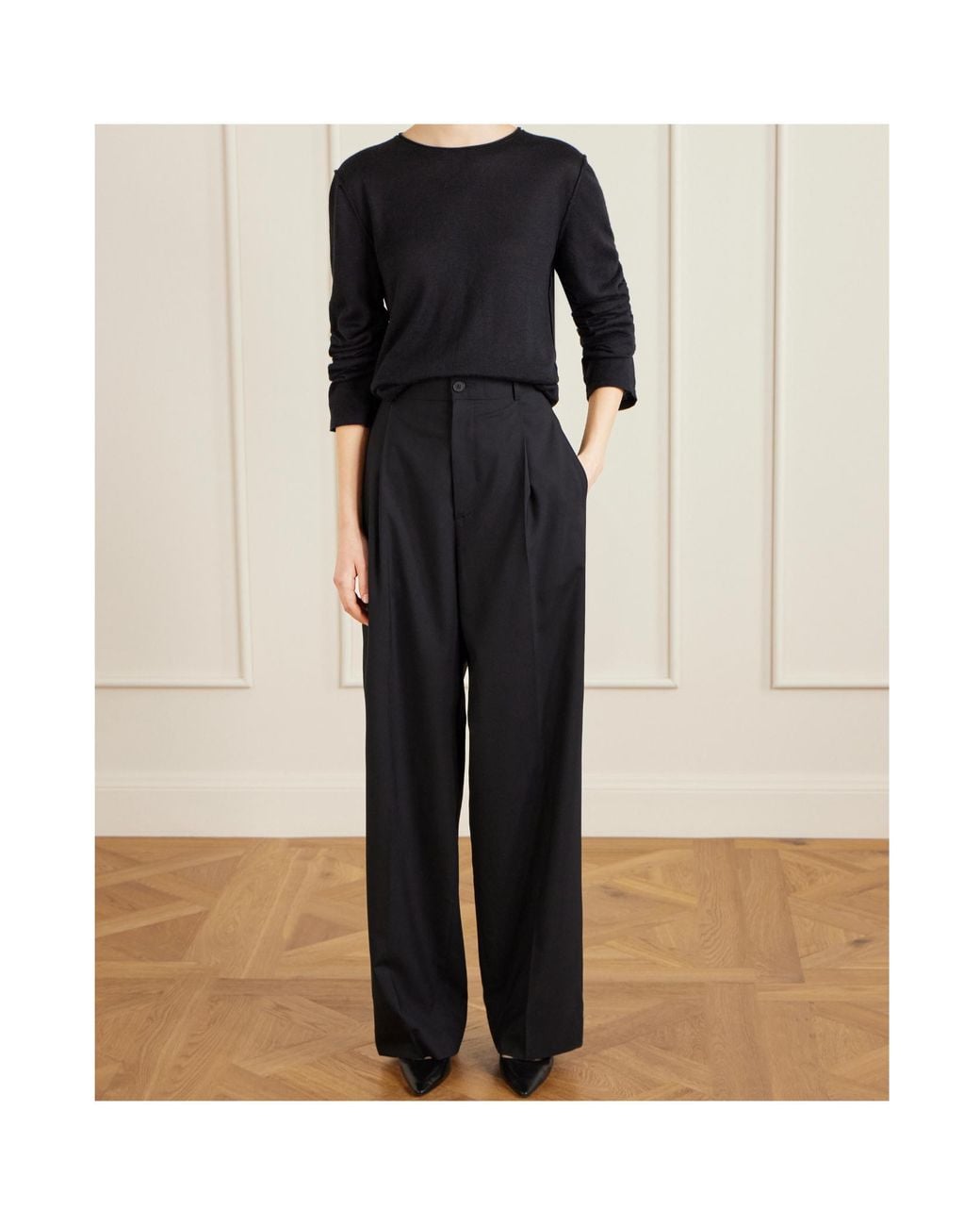 The Row Black Long-Sleeved Tops