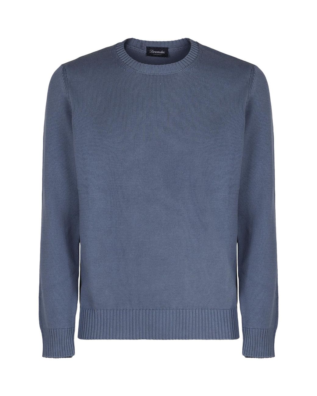 Drumohr Blue Crew Neck Sweater for men