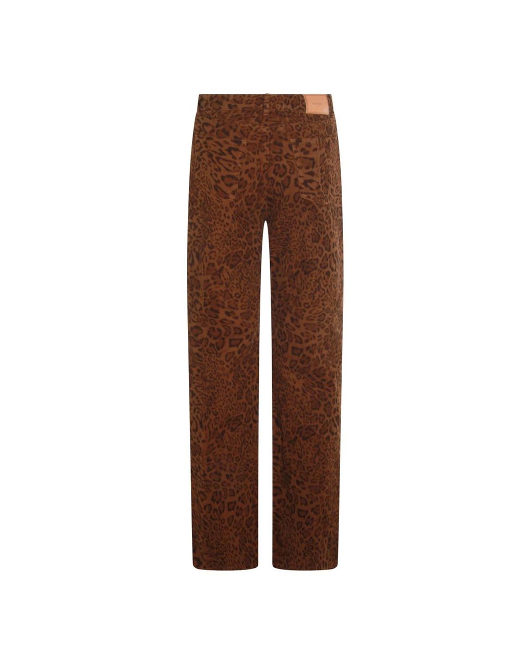 Twinset Brown Animal Print Trousers