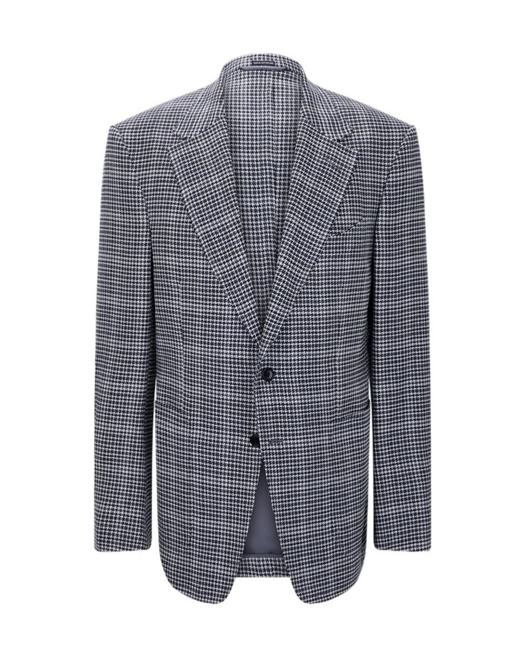 Tom Ford Gray Shelton Wool Silk And Linen Houndstooth Blazer for men