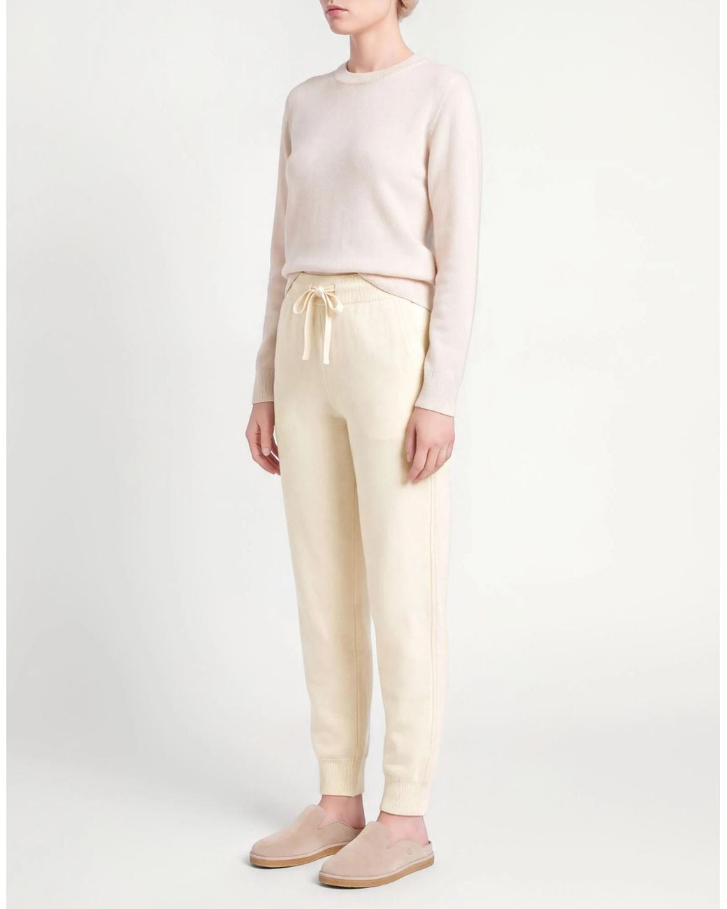 Burberry Natural Solid Color Casual Trousers