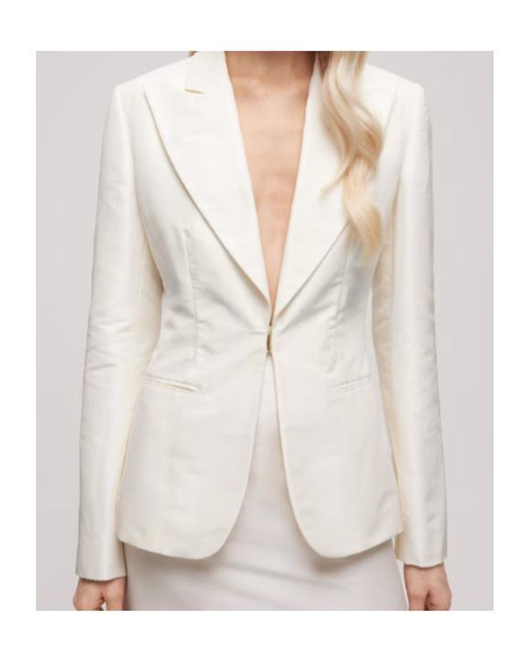 Gucci Natural Fine Silk Faille Jacket