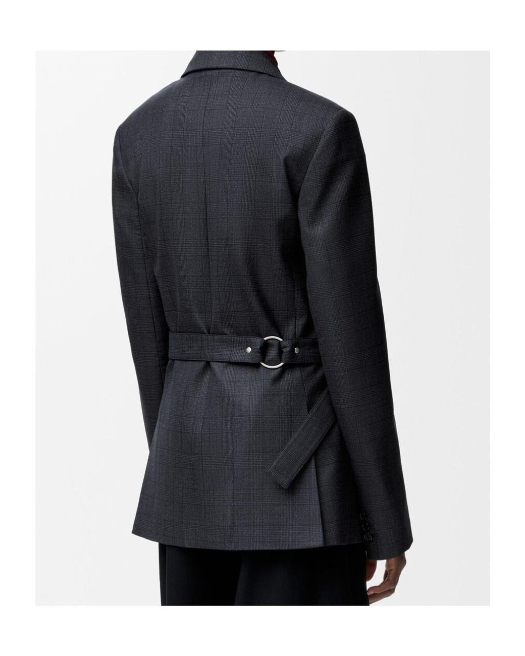 Loewe Blue Check-Pattern Blazer
