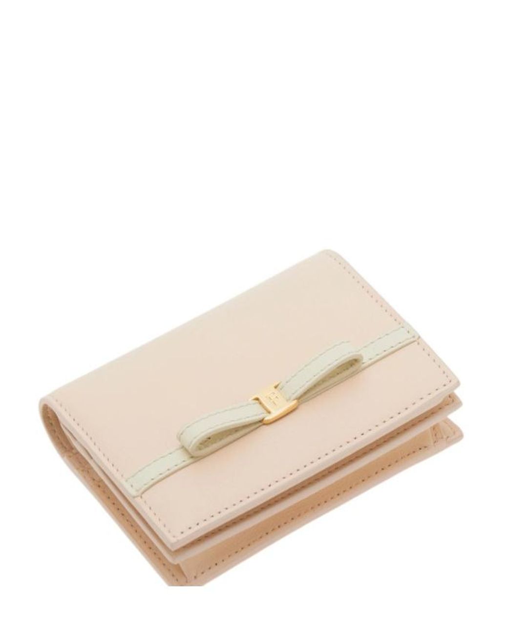 Ferragamo Natural Mini Bow Wallet