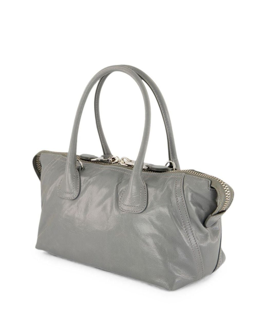 Miu Miu Gray Zippered Shoulder Bag
