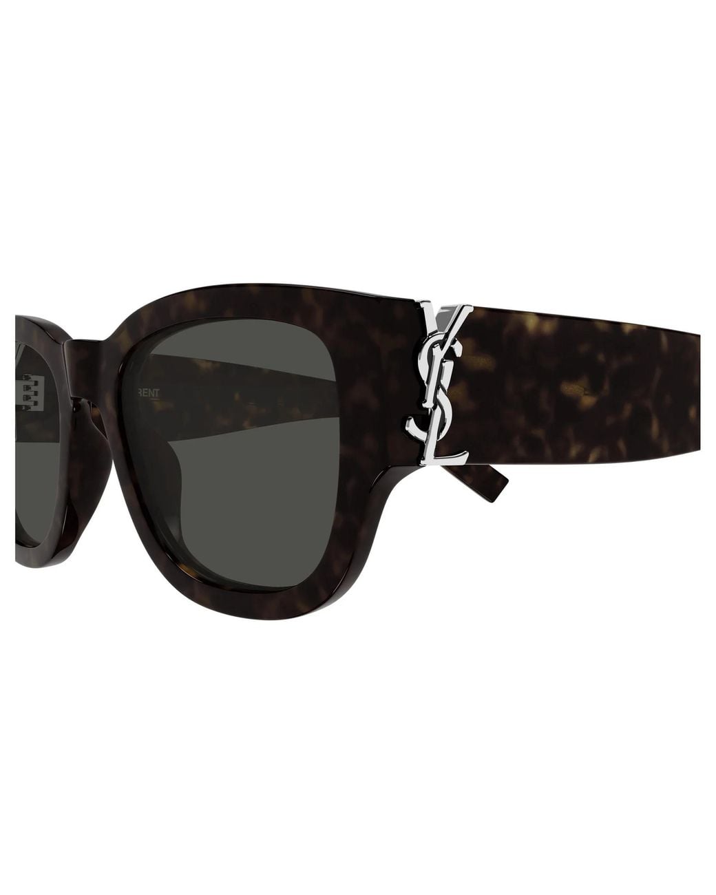 Saint Laurent Black Sl M174 Tortoiseshell-Effect Square-Frame Sunglasses