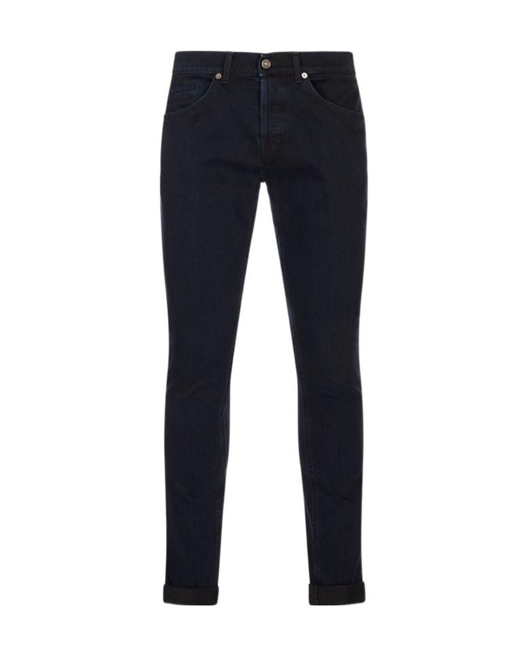 Dondup Blue Logo Patch Slim Fit Jeans for men