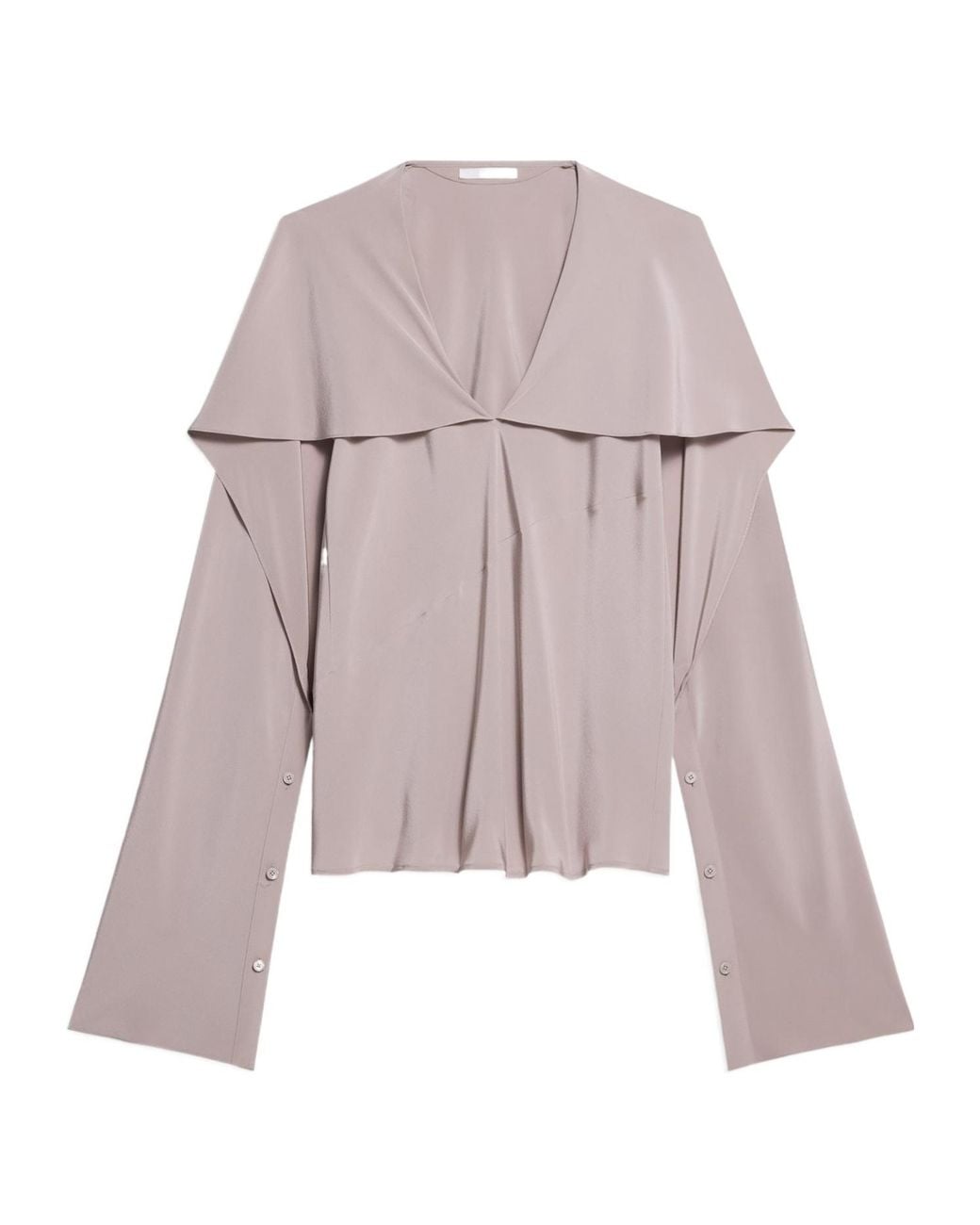 Helmut Lang Purple Scarf V-Neck Blouse