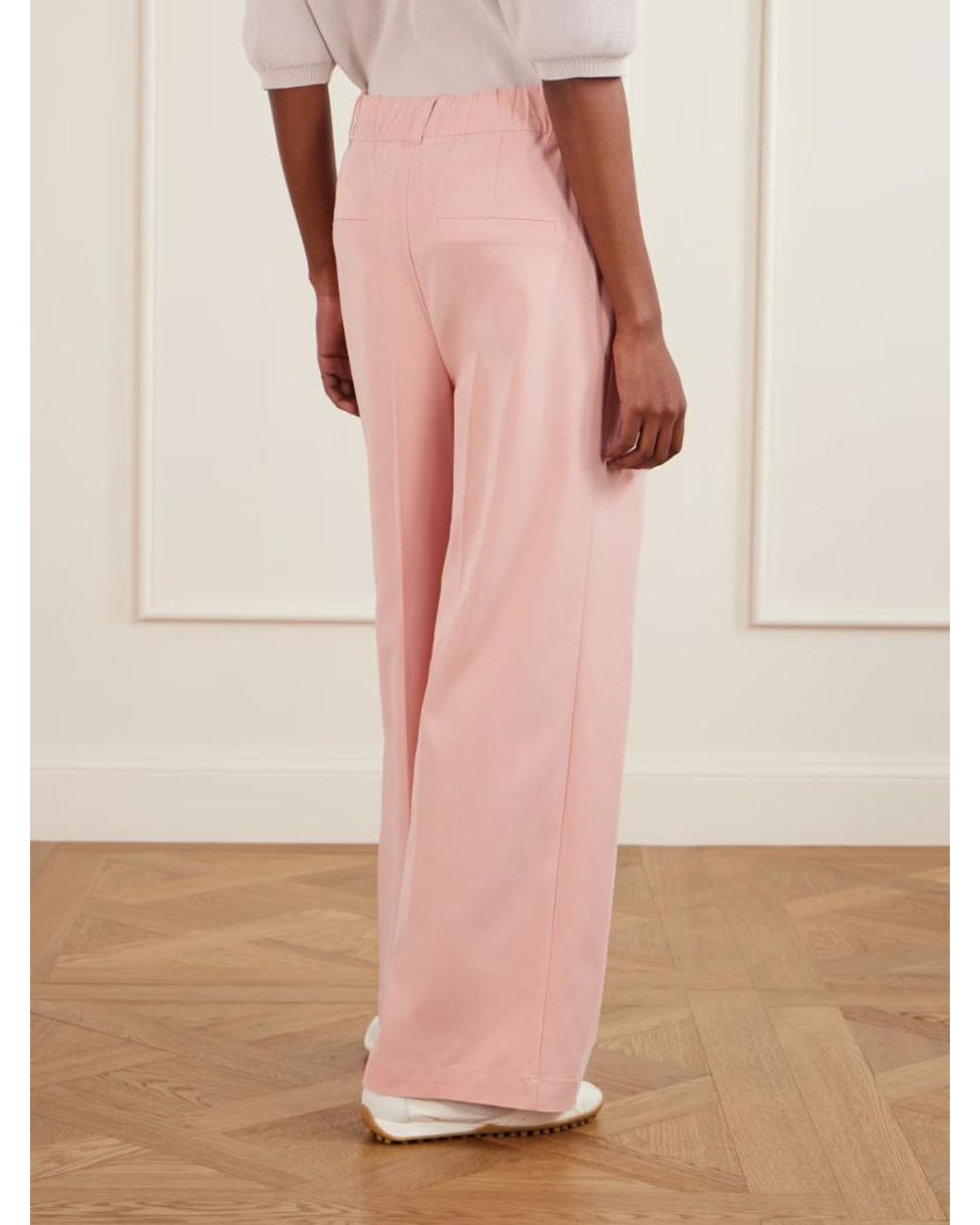 Varley Pink Jayla Twill Wide-Leg Pants