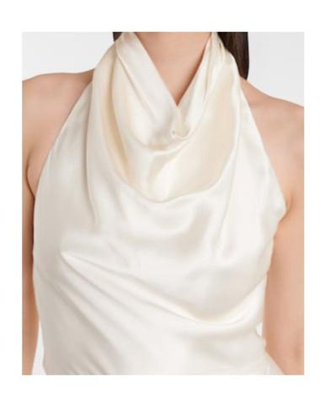 Rebecca Vallance White Bridal Attia Halterneck Silk Gown