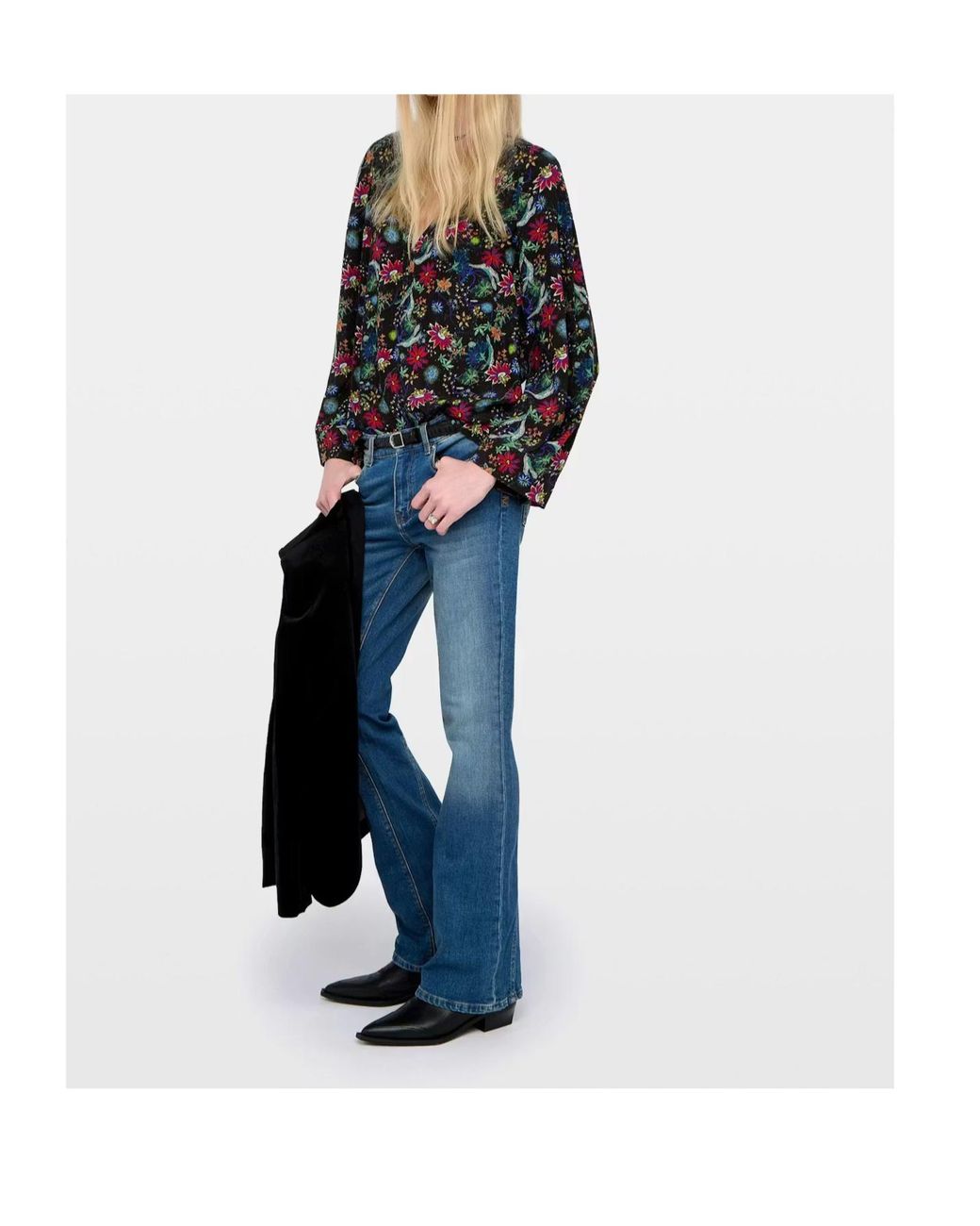 Zadig & Voltaire Multicolor Torny V-Neck Floral Blouse