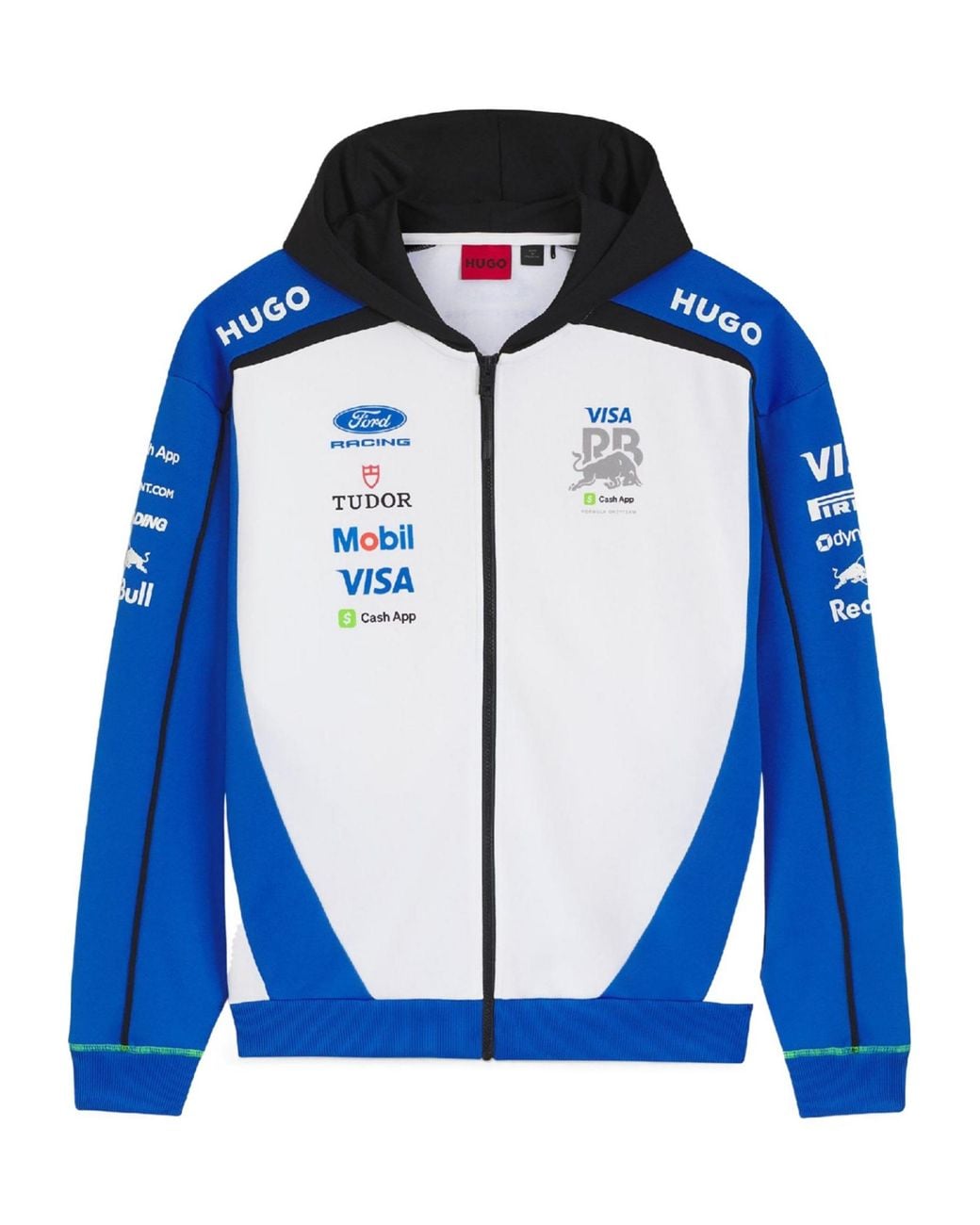 Boss Blue Full-Zip Hooded Sweat Jacket for men