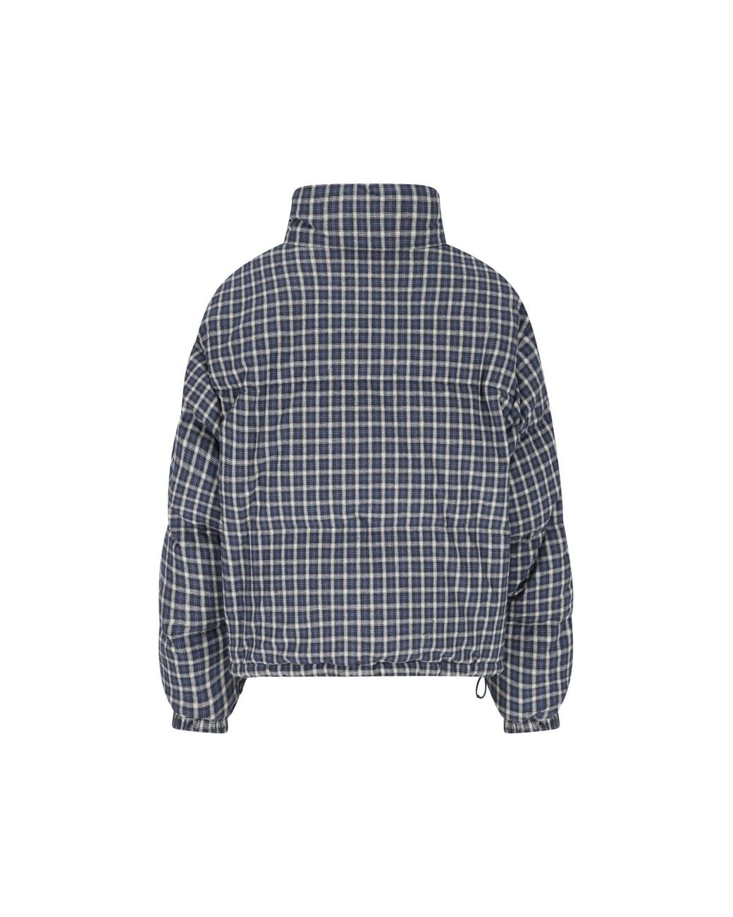 Miu Miu Gray Reversible Flannel Down Jacket
