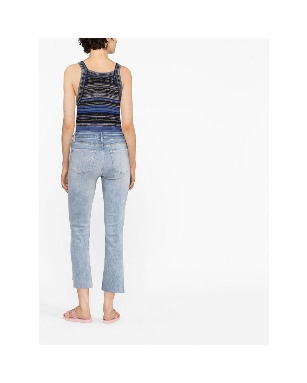 FRAME Blue Le Crop Mini Bootcut Jeans