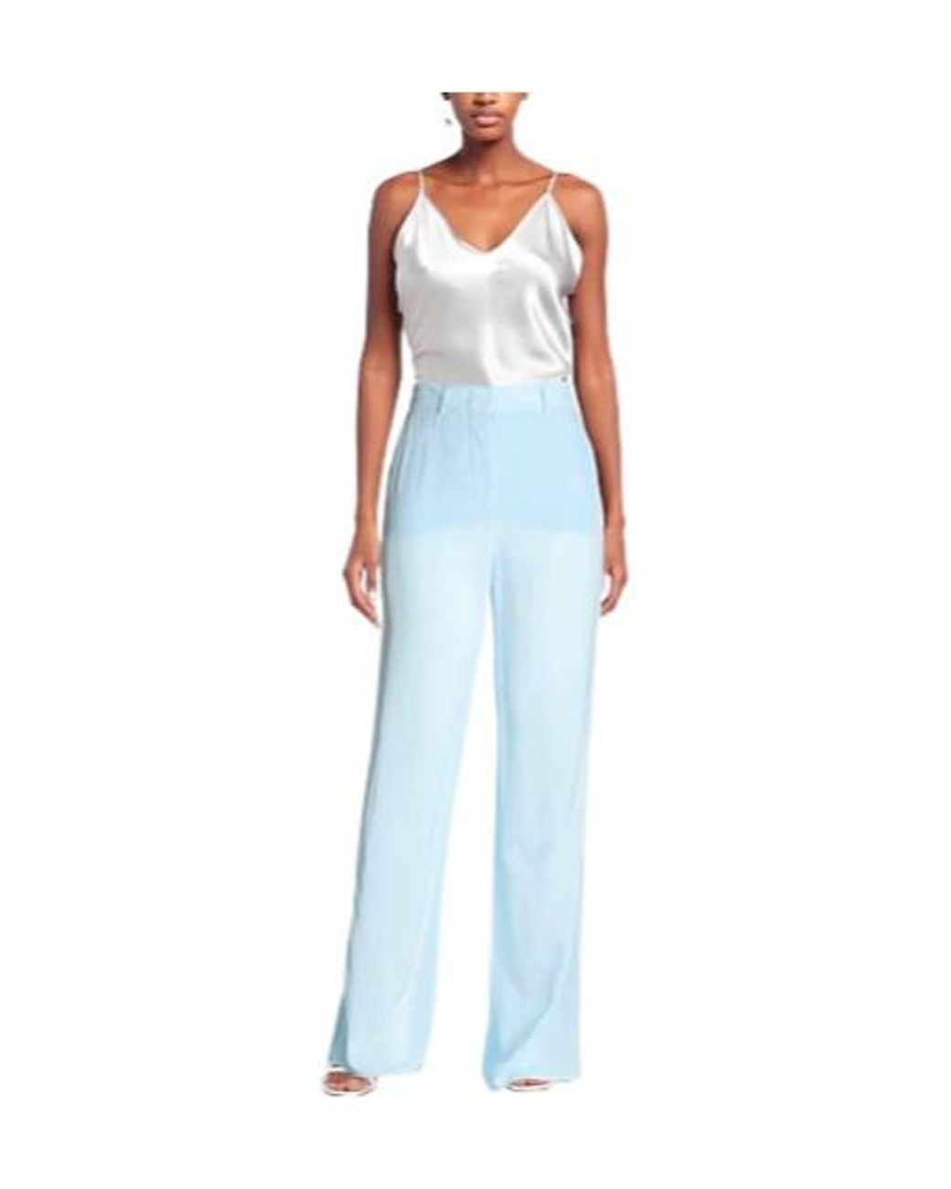 Sportmax Blue High-Waisted Loose Suit Trousers