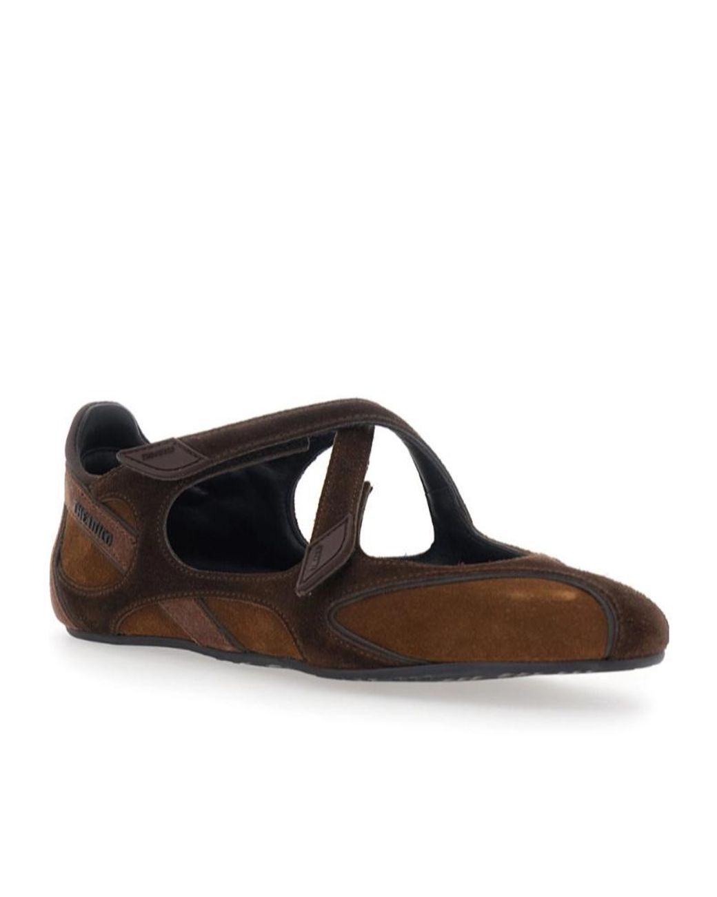 The Attico Brown The Floor 01 Strap Ballet Flats