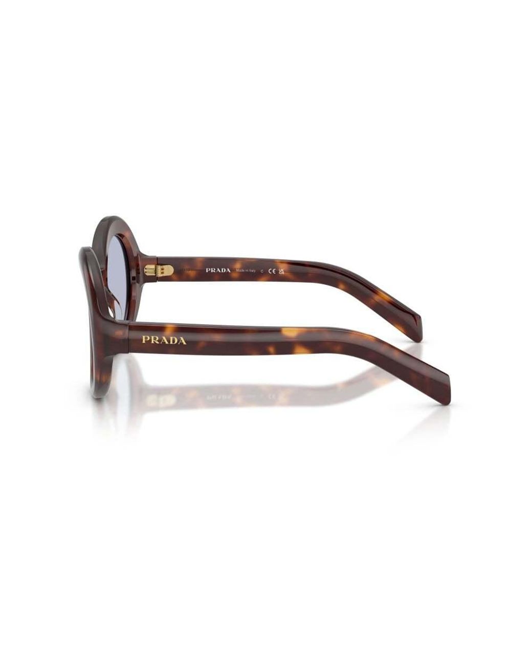 Prada White Eyewear Oversized Round Frame Sunglasses