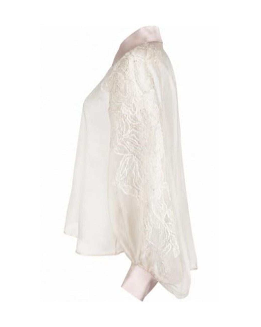 D.exterior White Long-Sleeve Shirt With Snap Closures