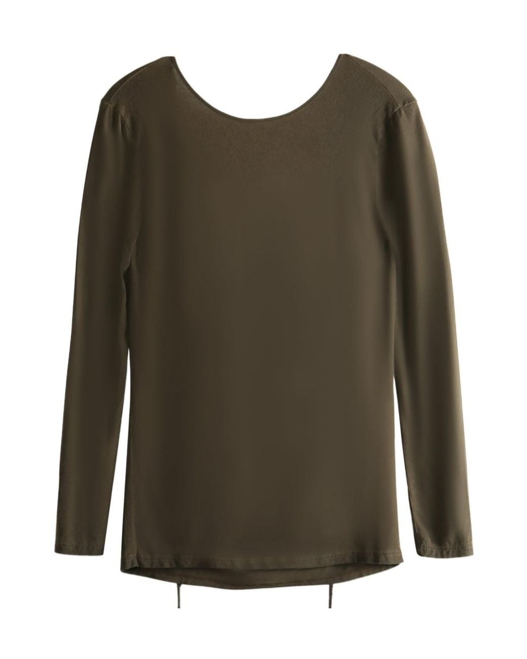 Uma Wang Green Lace-Up T-Shirt