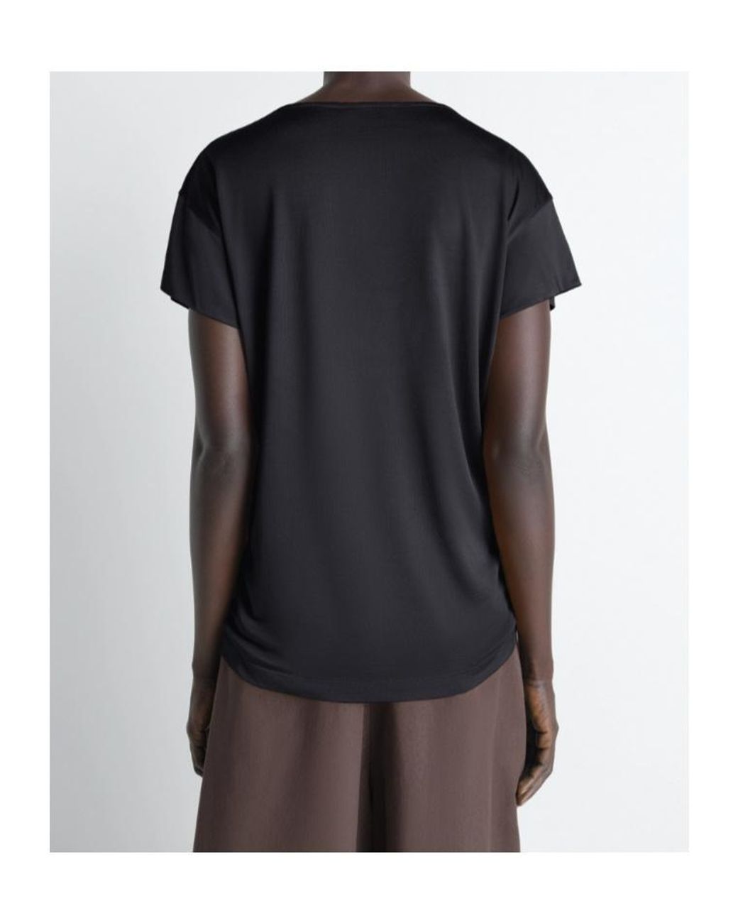Lemaire Black Short Sleeve Foulard Top