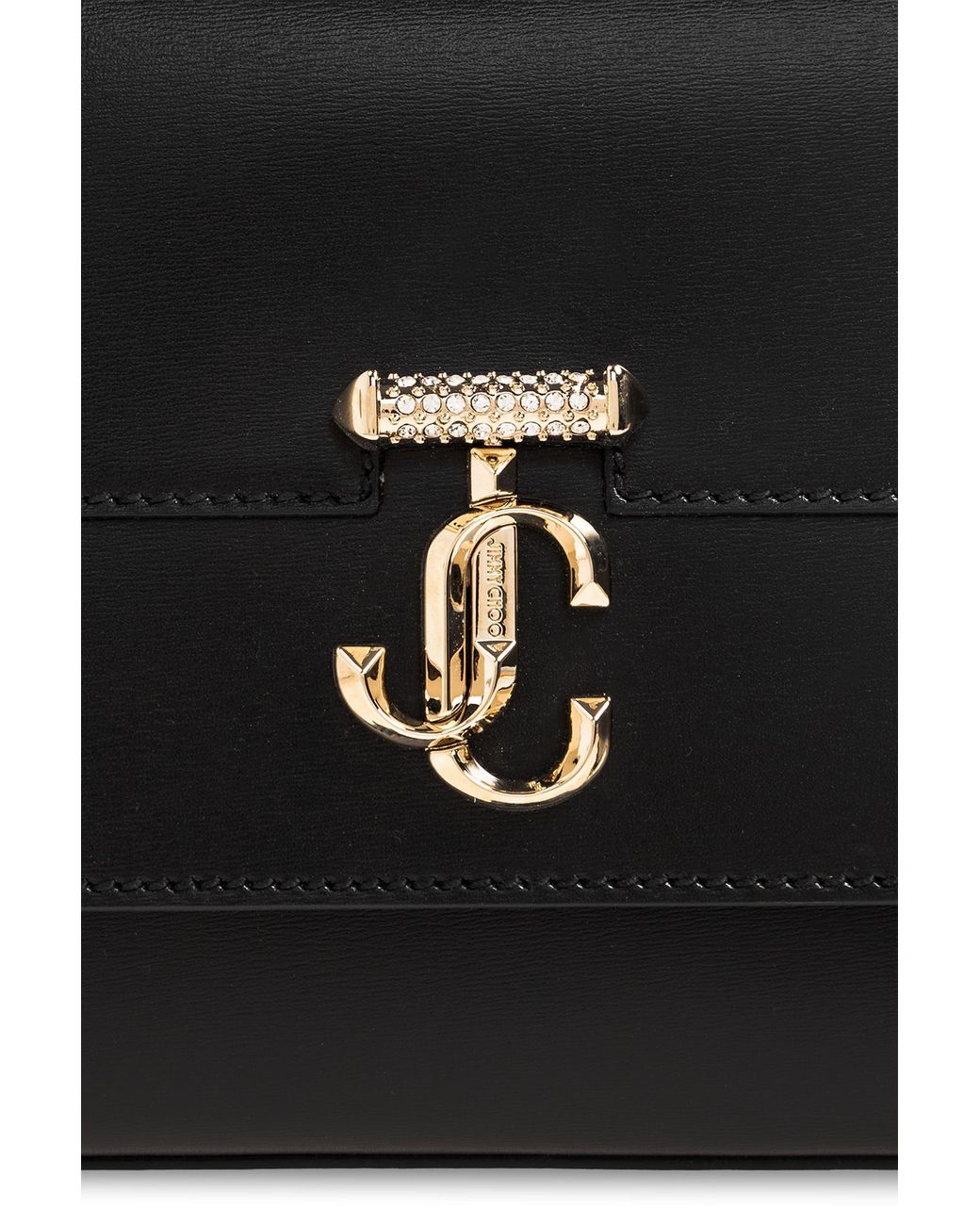 Jimmy Choo Black Small Avenue Leather Tote Bag