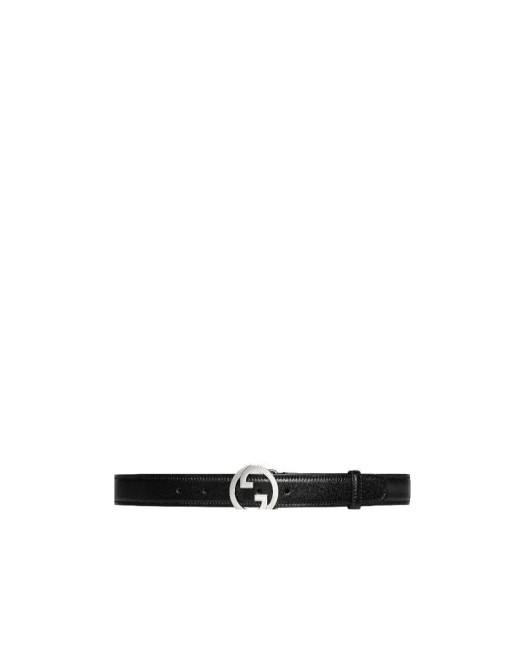 Gucci White Monogram Plaque Leather Belt for men