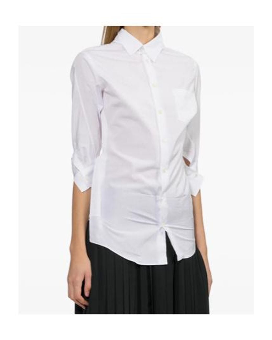 Junya Watanabe White Asymmetrical Shirt