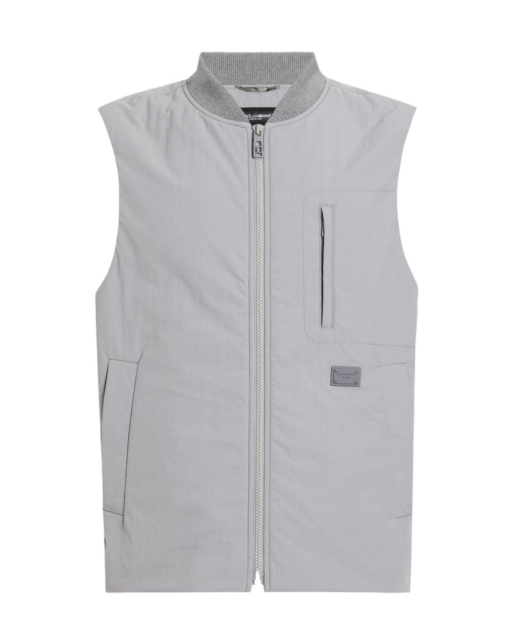 Dolce & Gabbana Gray Padded Technical Vest for men