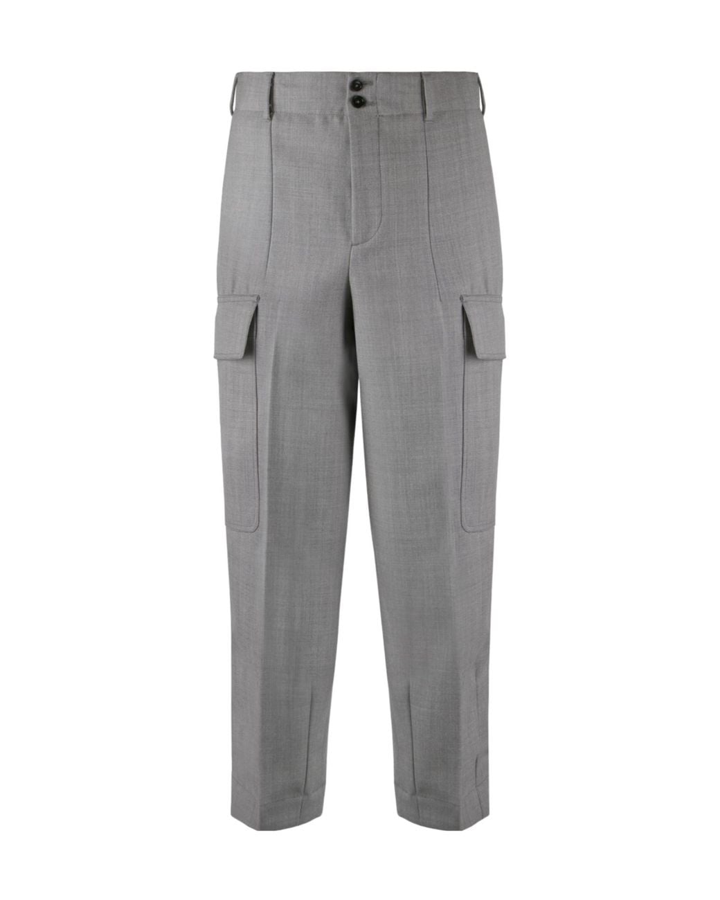 Pt Pantaloni Gray Pt Torino The Sailmaker Wool Cargo Trousers for men
