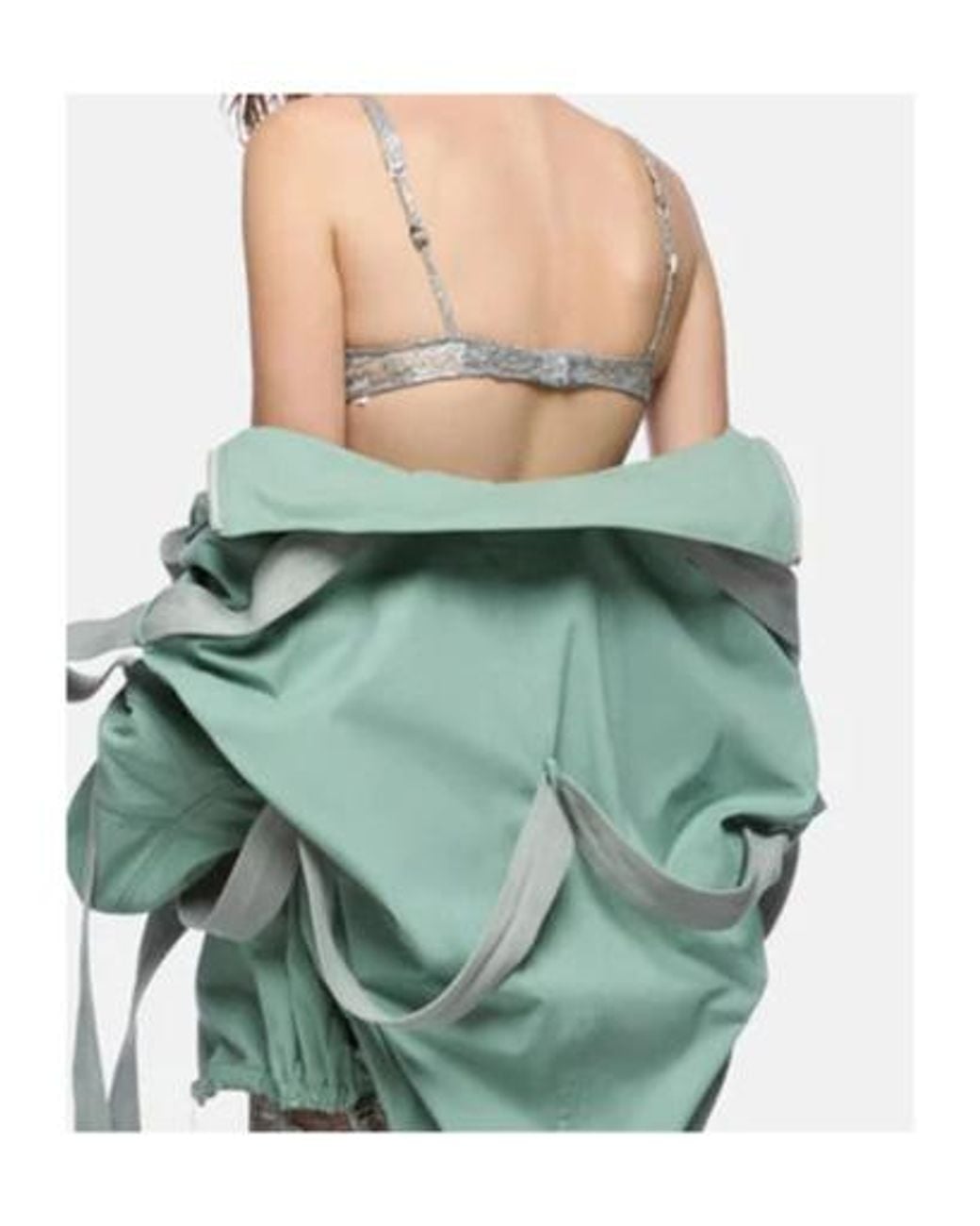 The Attico Gray The Lace Bra
