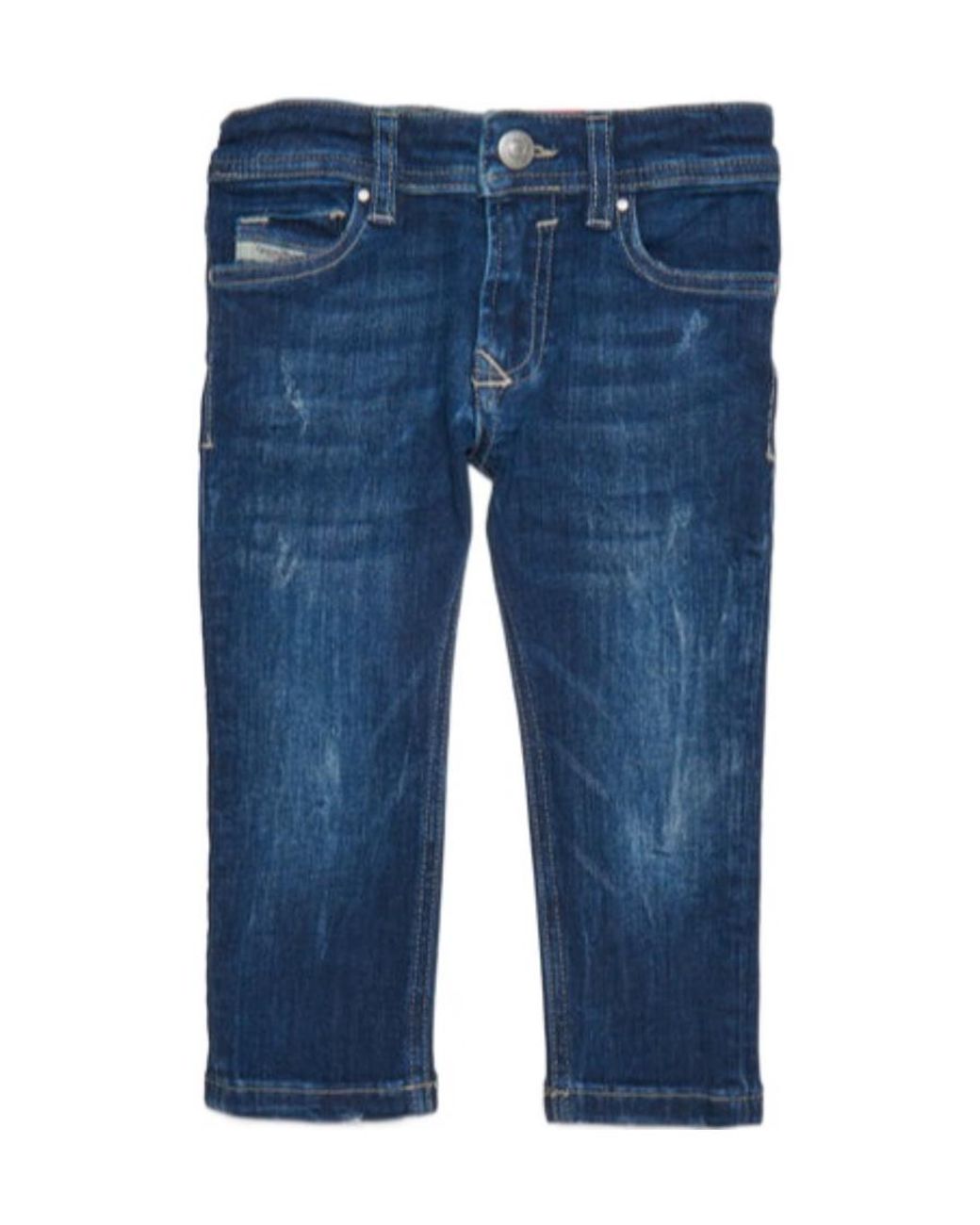 DIESEL Blue Kids D-Slinkie Straight-Leg Distressed Jeans for men