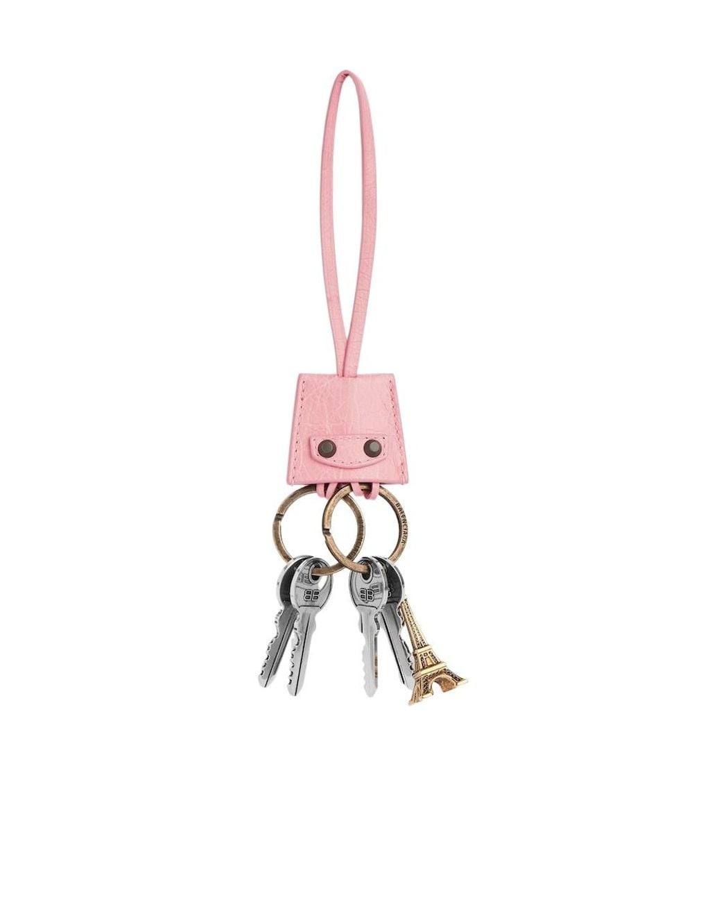 Balenciaga Pink Le City Charm Eiffel