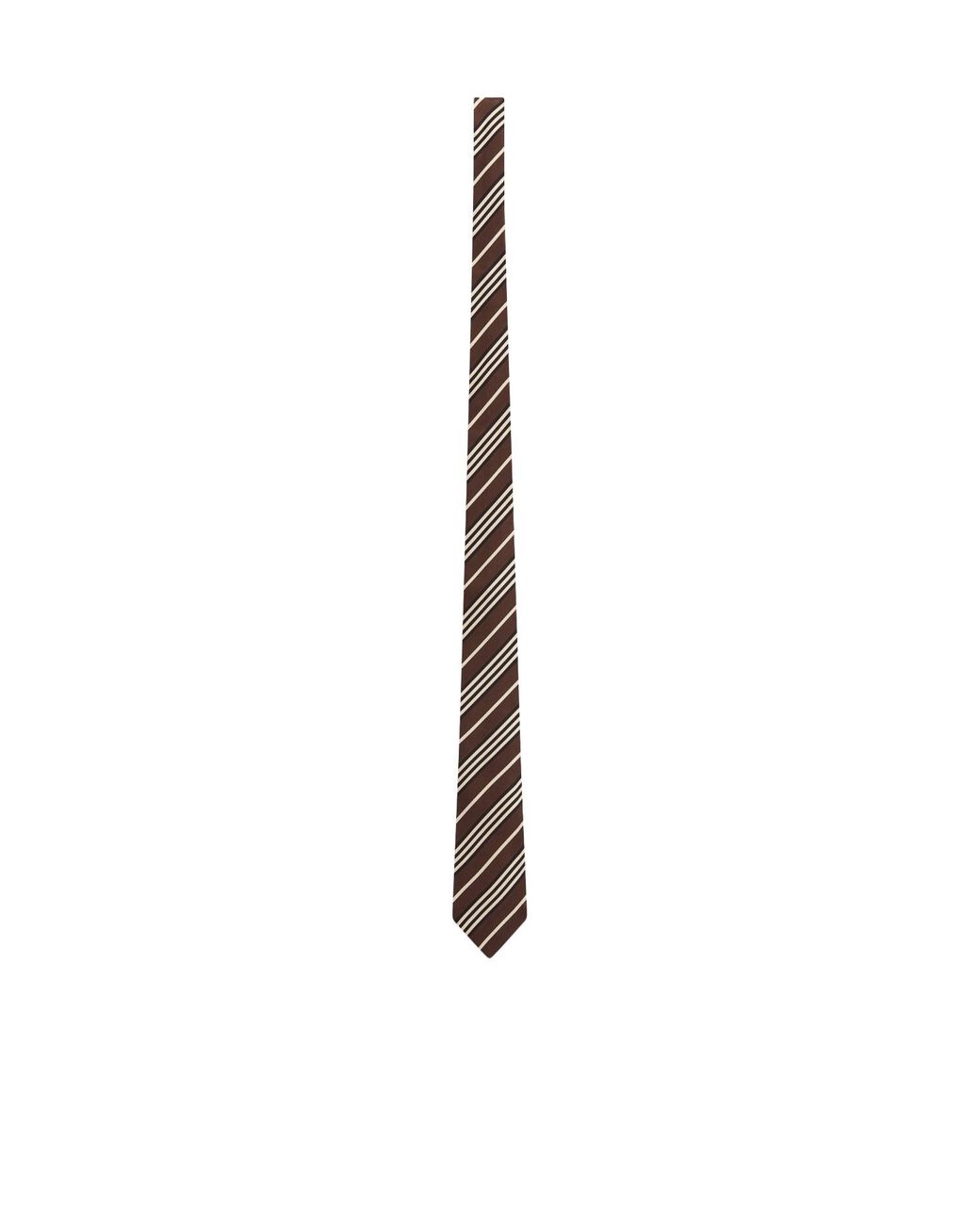 Saint Laurent White Striped Tie for men
