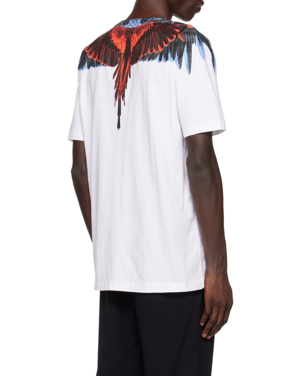 Marcelo Burlon White County Of Milan Icon Wings Printed Crewneck T-Shirt for men